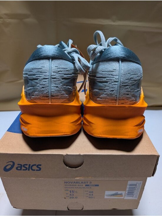 ASICS Novablast 3 Men’s Running Shoes Ocean Haze Yellow 1011B458 Size 11.5 main image 10